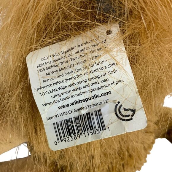 Wild Republic Cuddlekins Plush Golden Lion Tamarin Monkey 12 inch Soft Toy - Picture 7 of 8